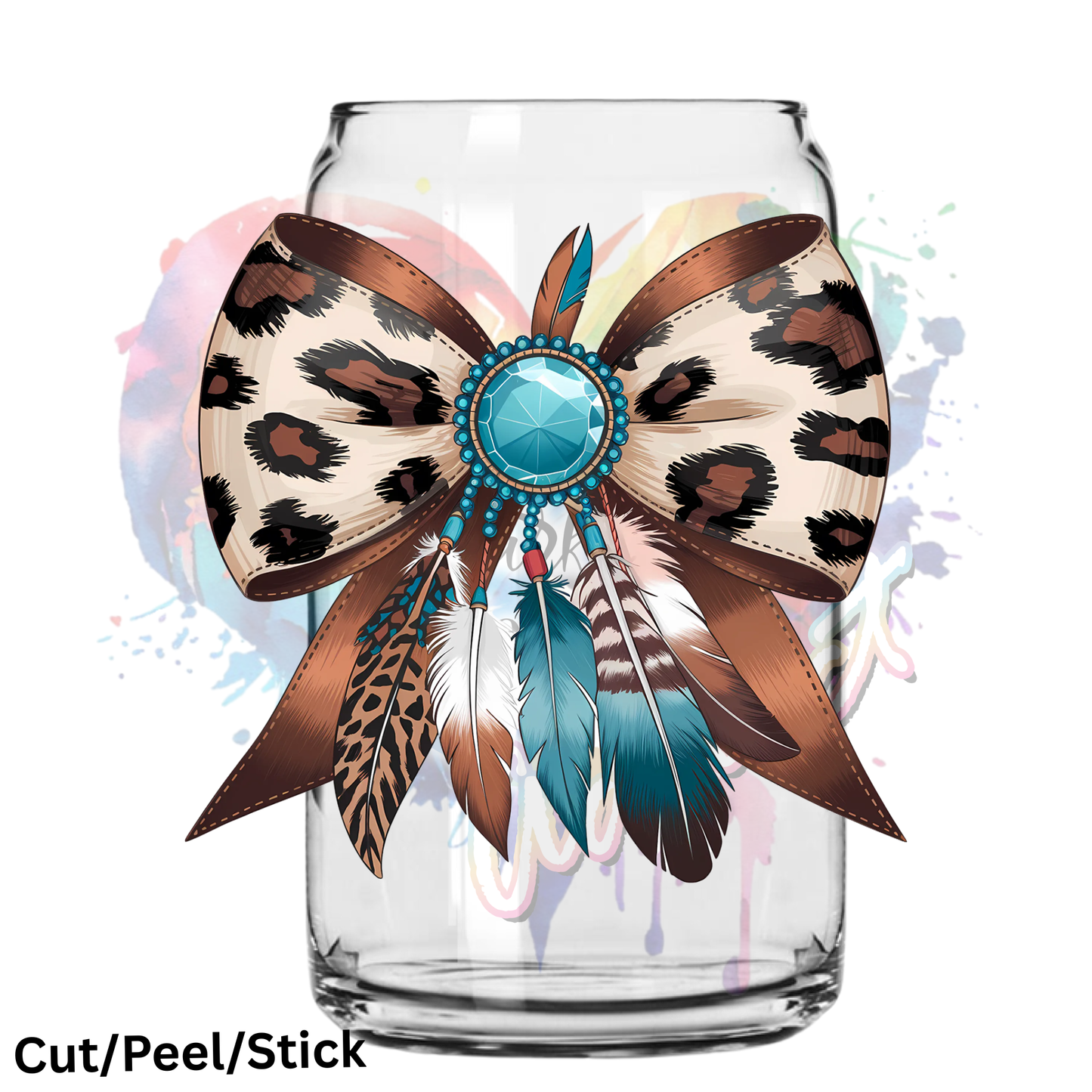 Cowhide Bow   UV DTF Decal