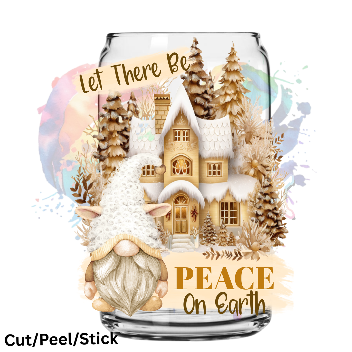 Gnome House Peace on Earth UV DTF Decal