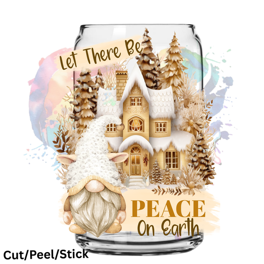 Gnome House Peace on Earth UV DTF Decal