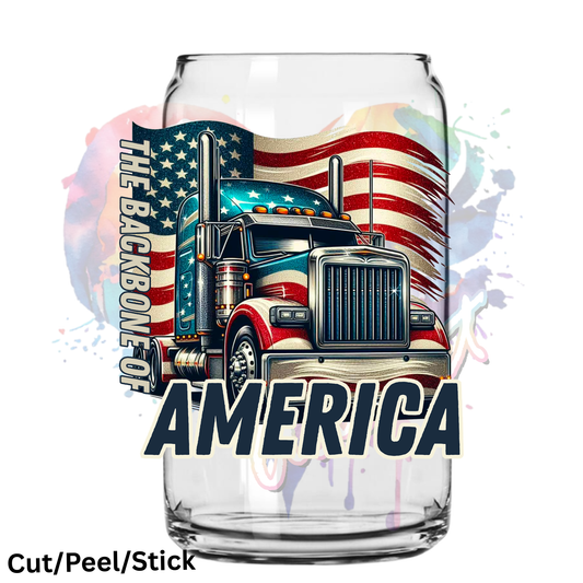 Back Bone of America UV DTF Decal