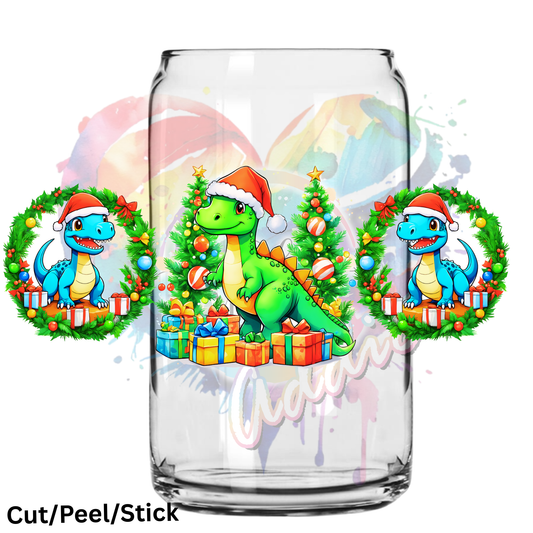 Christmas Dino UV DTF Wrap