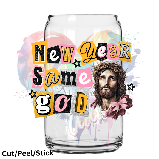 New Year Same God UV dtf Decal