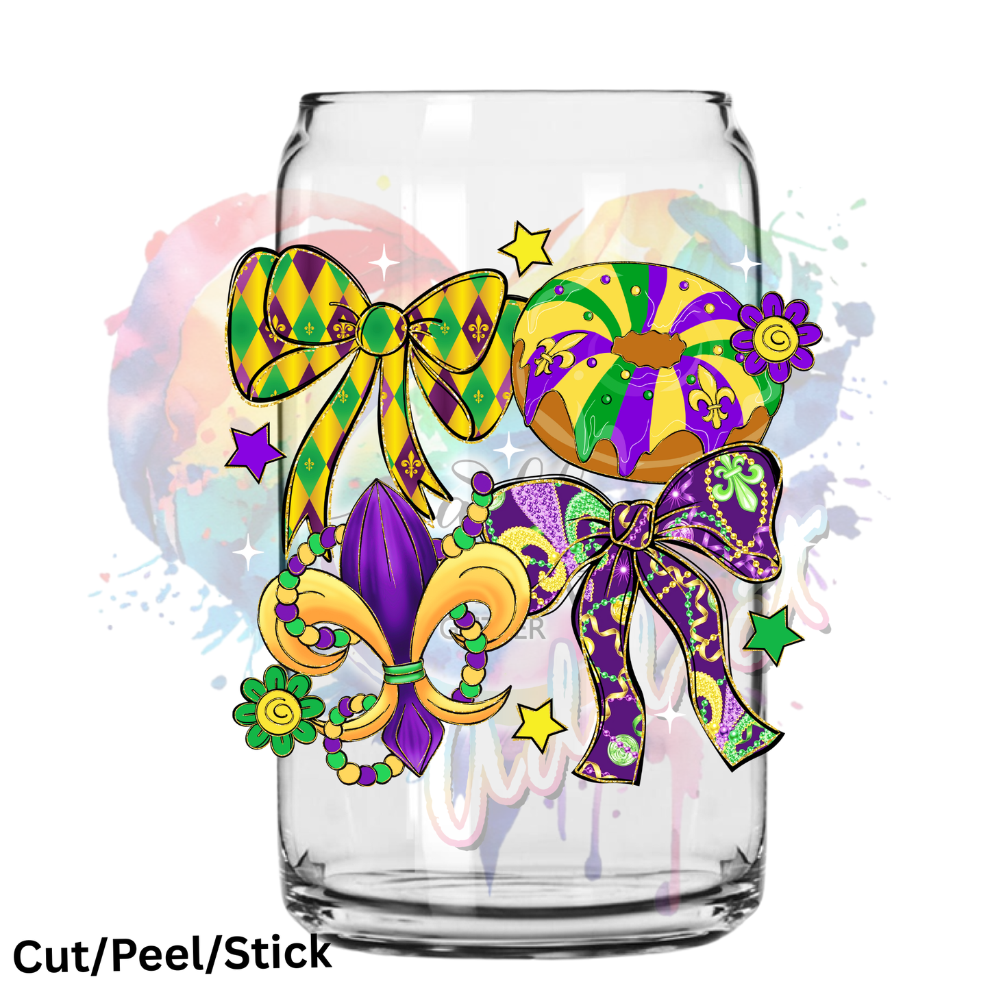 Mardi Gras Coquette  UV DTF DECAL