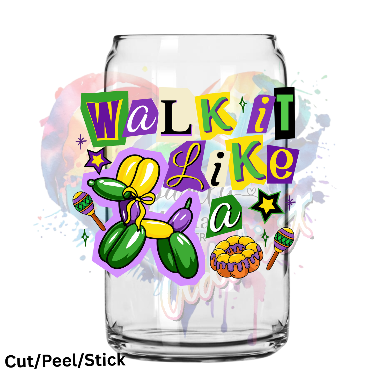 Scrapbook Walk it Like a Dog UV DTF Decal