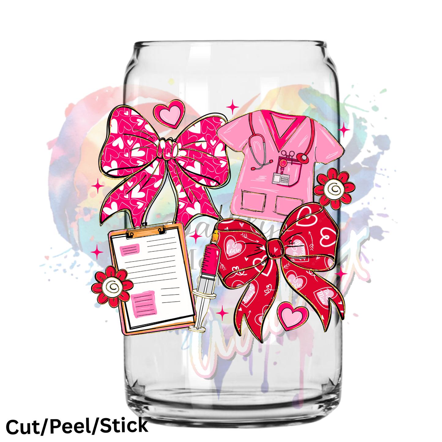 Valentine Nurse Coquette UV DTF Decal