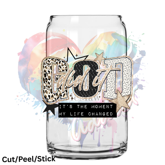 God did it UV DTF Decal