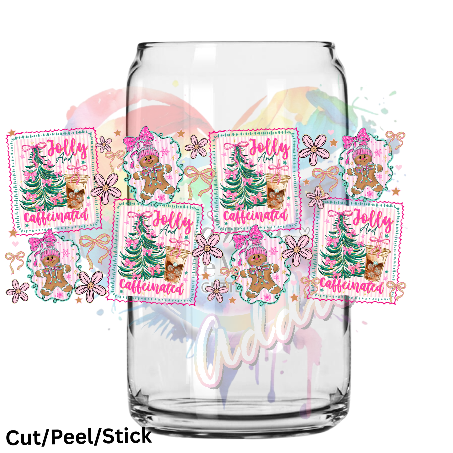 Jolly and Caffeinated 16 oz UV DTF Wrap