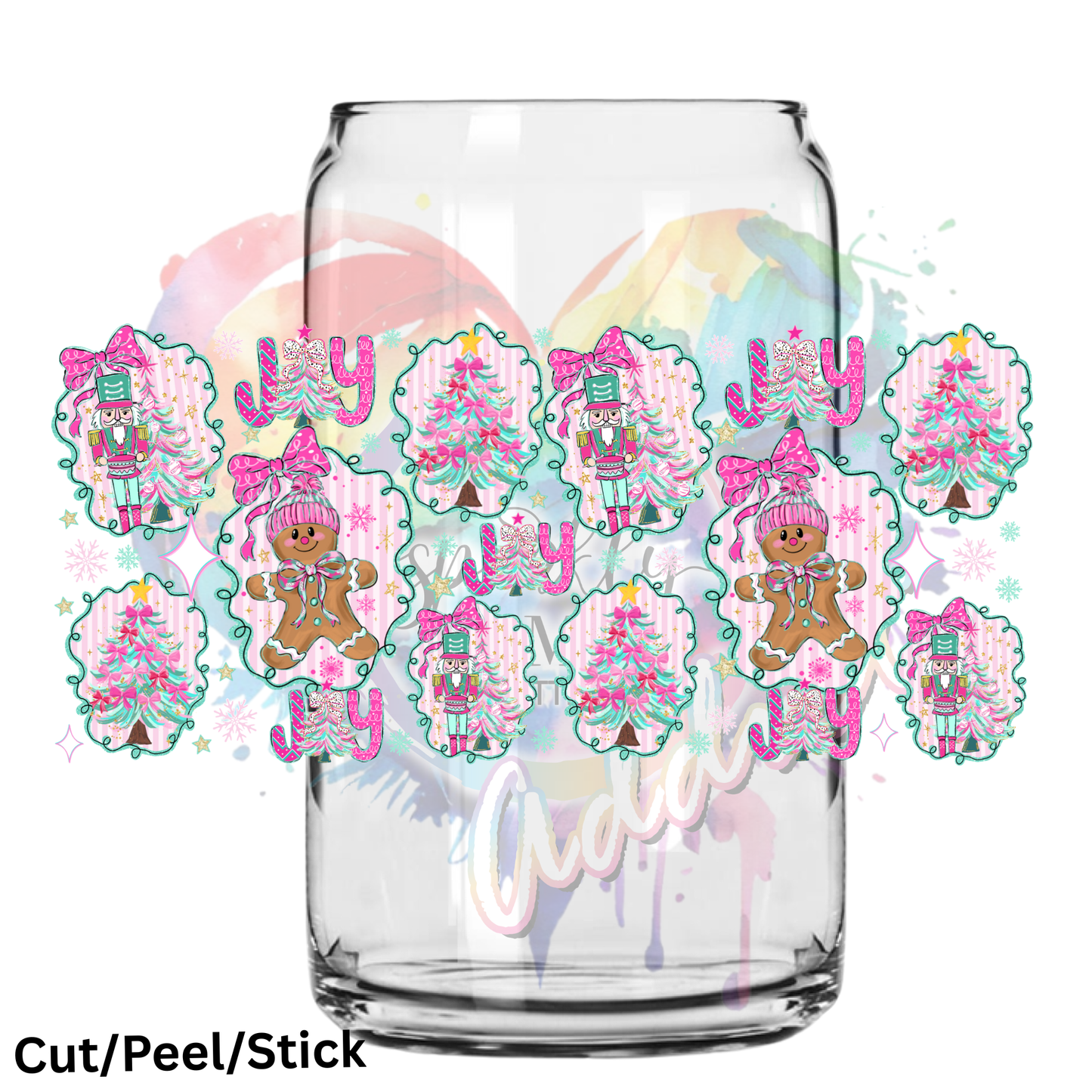 Joy and Gingerbread 16 oz UV DTF Wrap