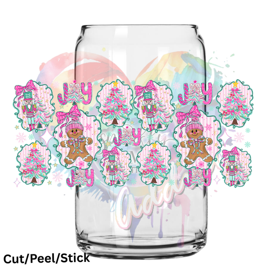 Joy and Gingerbread 16 oz UV DTF Wrap