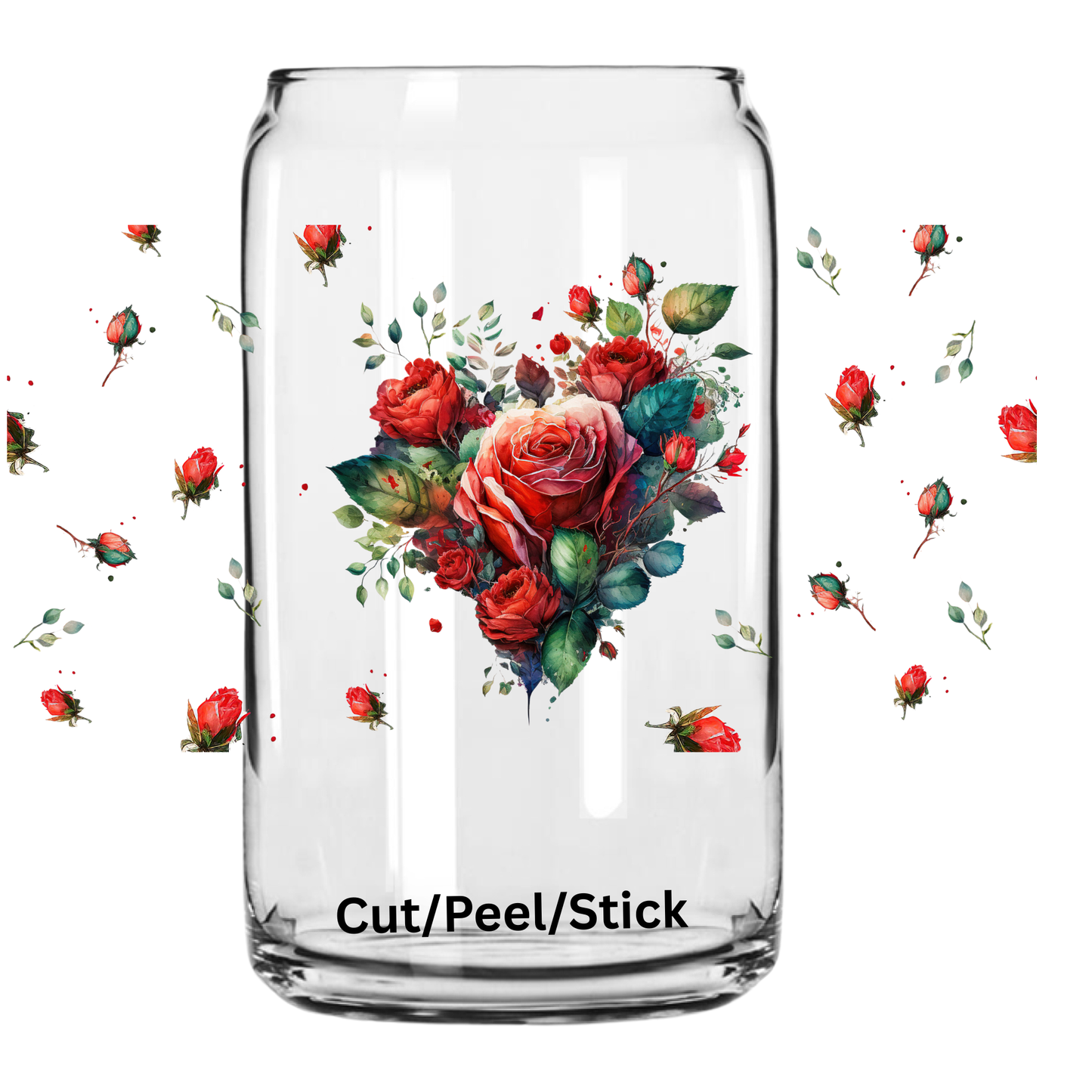 Roses 16 oz UV DTF Wrap