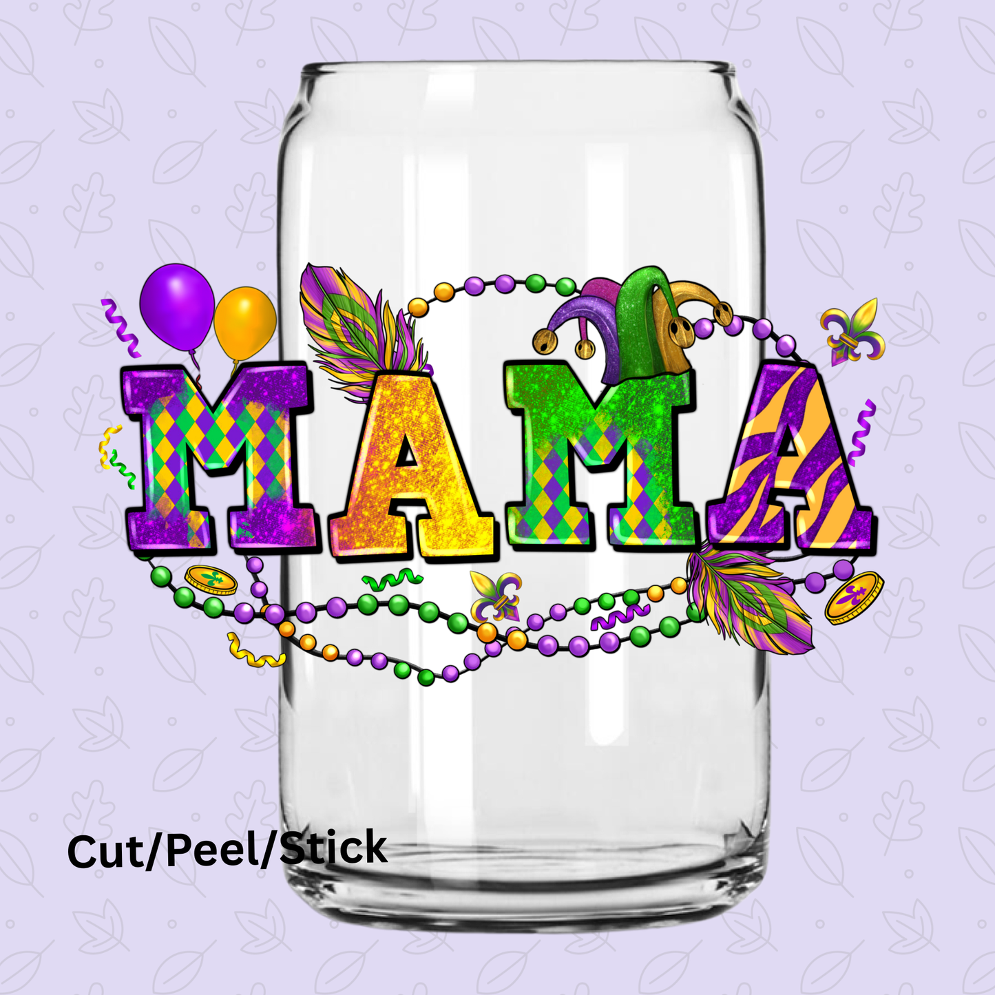 Mama Mardi UV DTF Decal