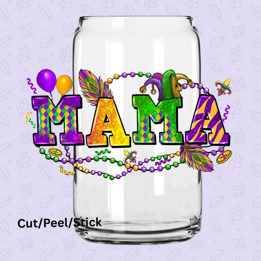 Mama Mardi UV DTF Decal