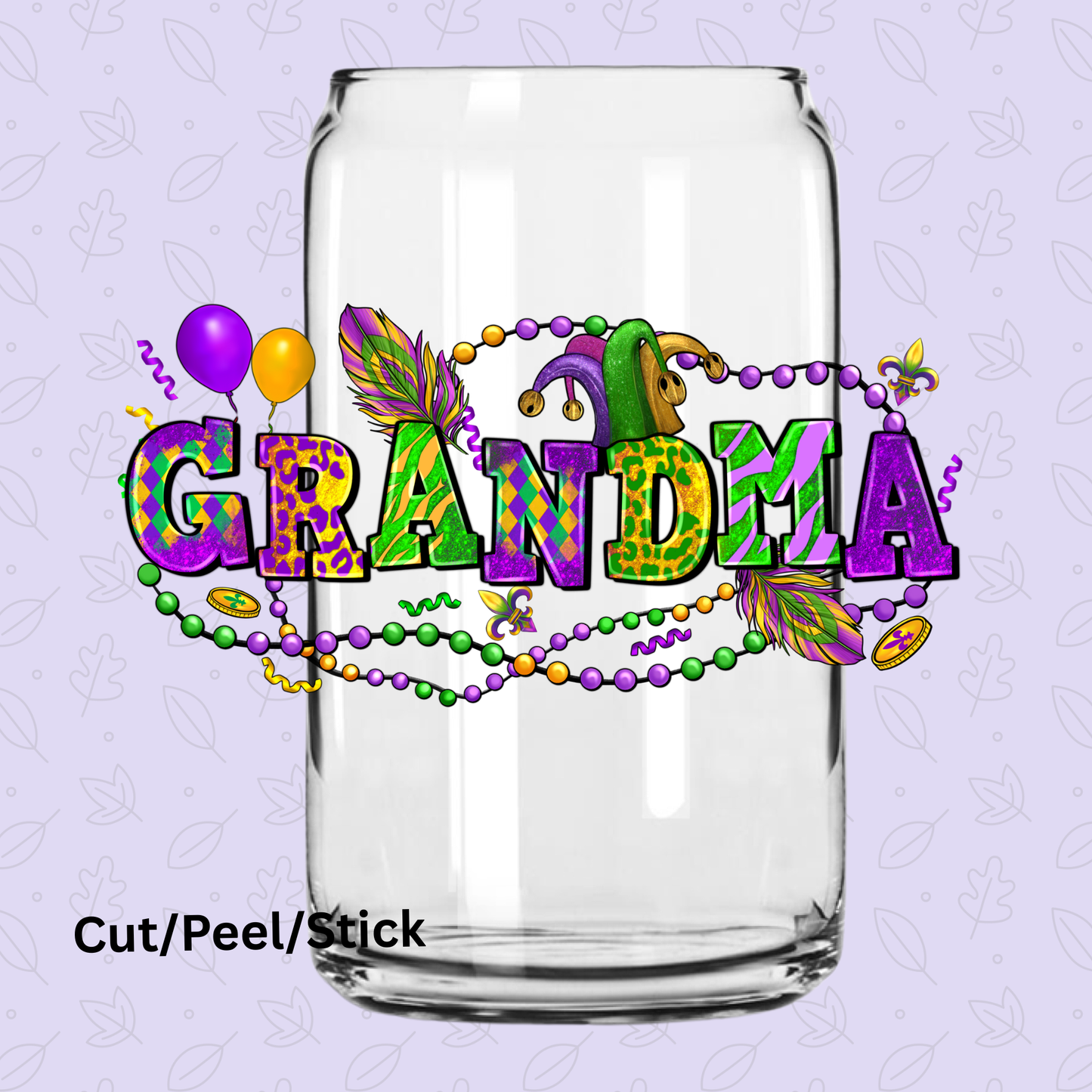 Grandma Mardi UV DTF Decal