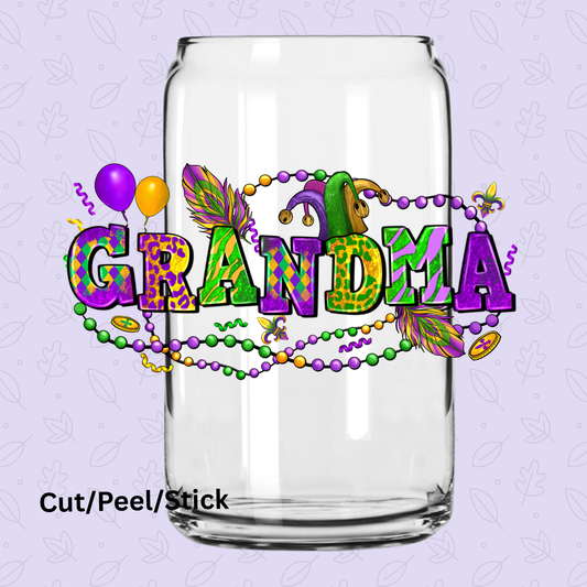 Grandma Mardi UV DTF Decal