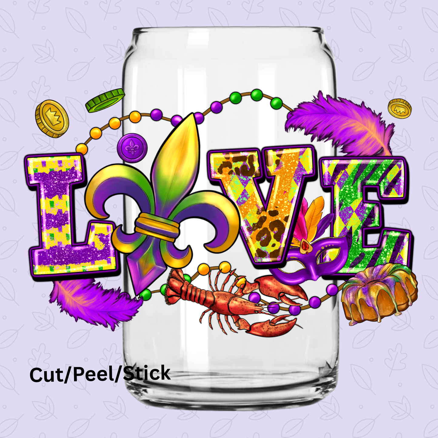Love Mardi UV DTF Decal