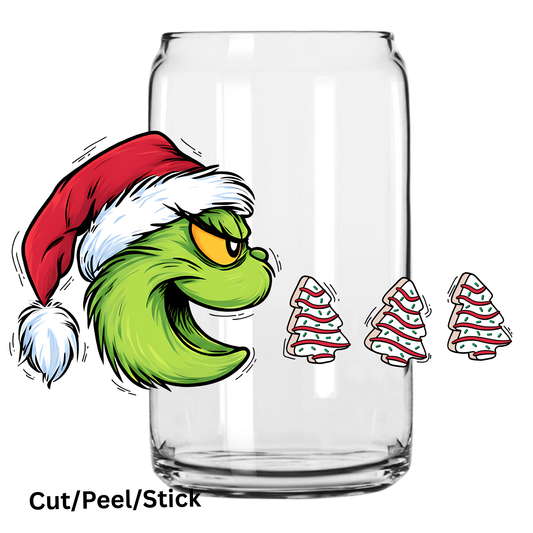 Grinchy Snacks UV DTF Decal (in Width)