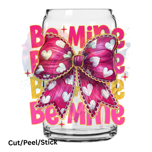 Be Mine Bow UV DTF Decal