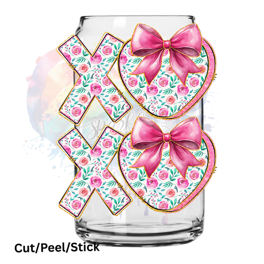 Floral XOXO UV DTF Decal
