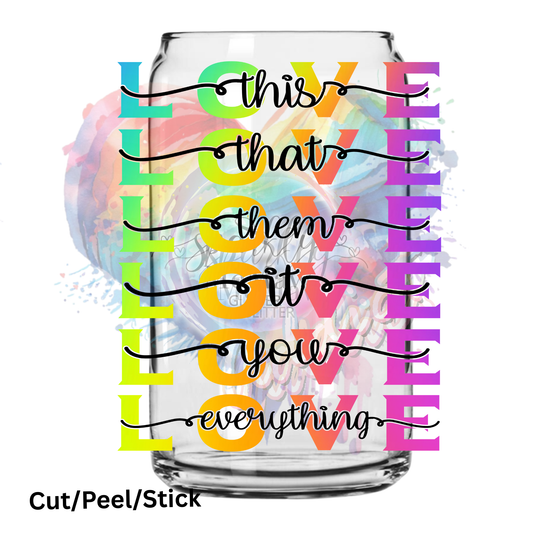 LOVE This That UV DTF Decal