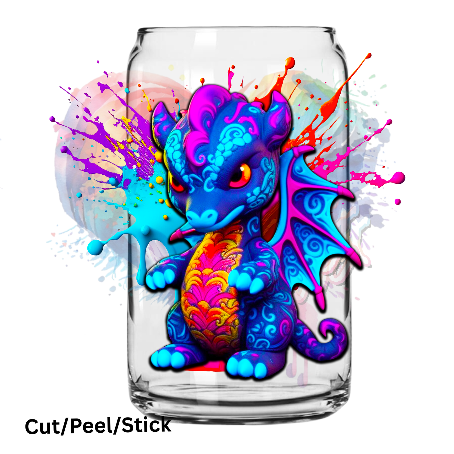 Neon Dragon UV DTF Decal
