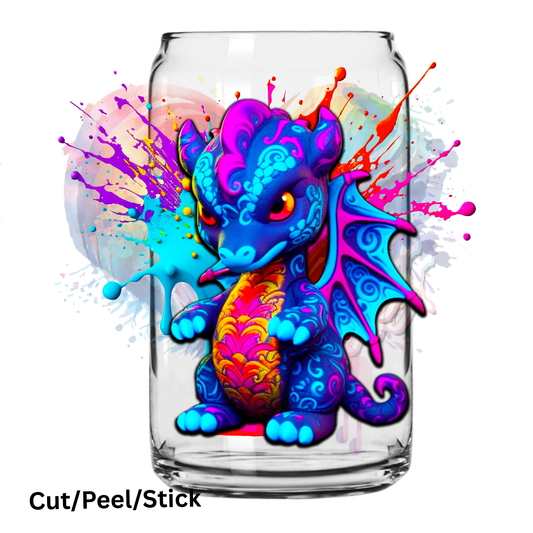 Neon Dragon UV DTF Decal