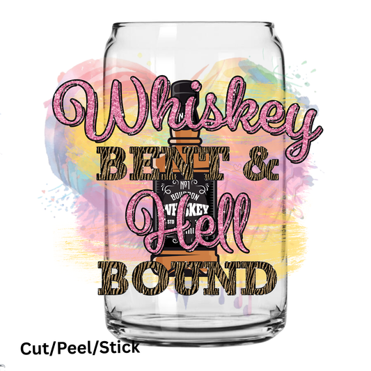 Whiskey Bent UV DTF Decal (in width)