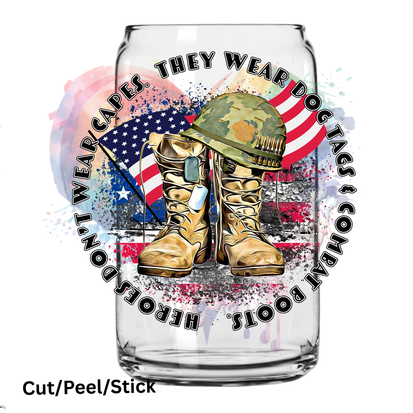 Dog Tags and Combat Boots UV DTF Decal