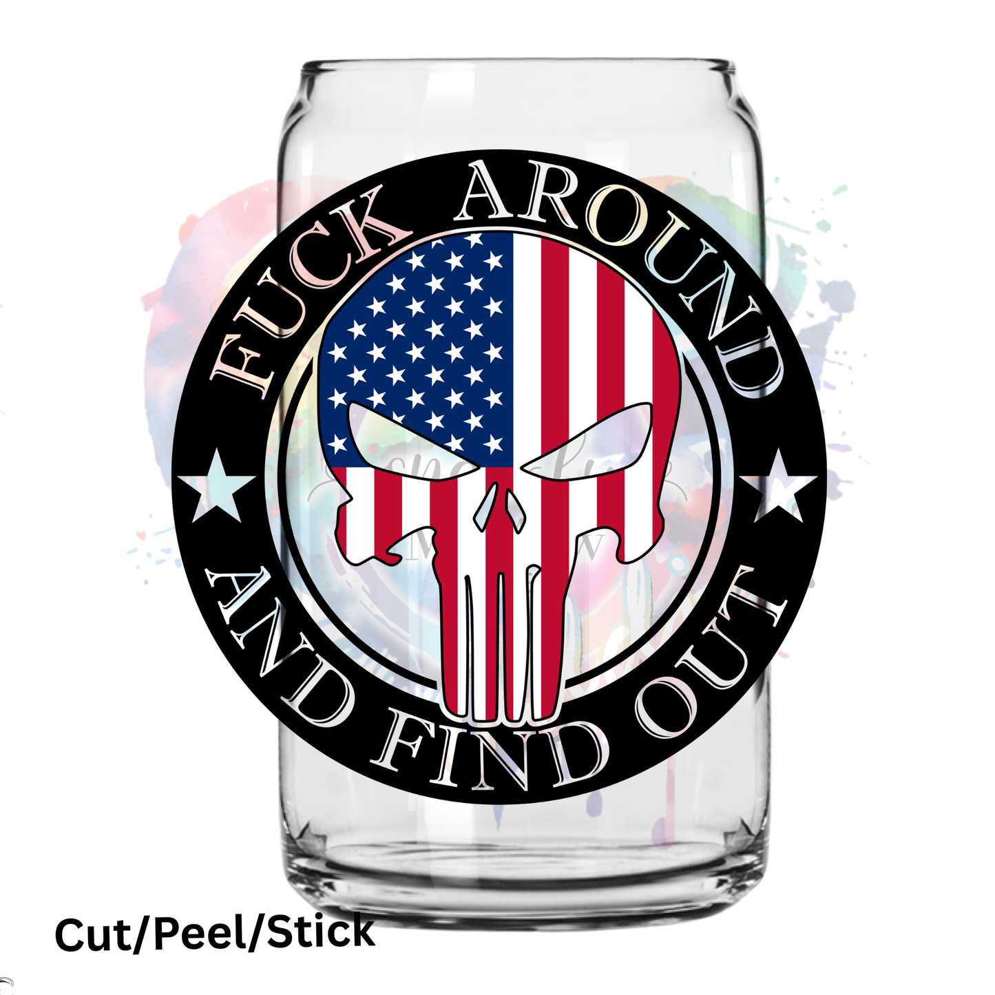 FaFo American Flag UV DTF Decal