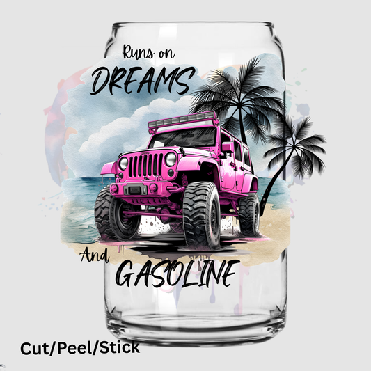Dreams and Gasoline UV DTF Decal