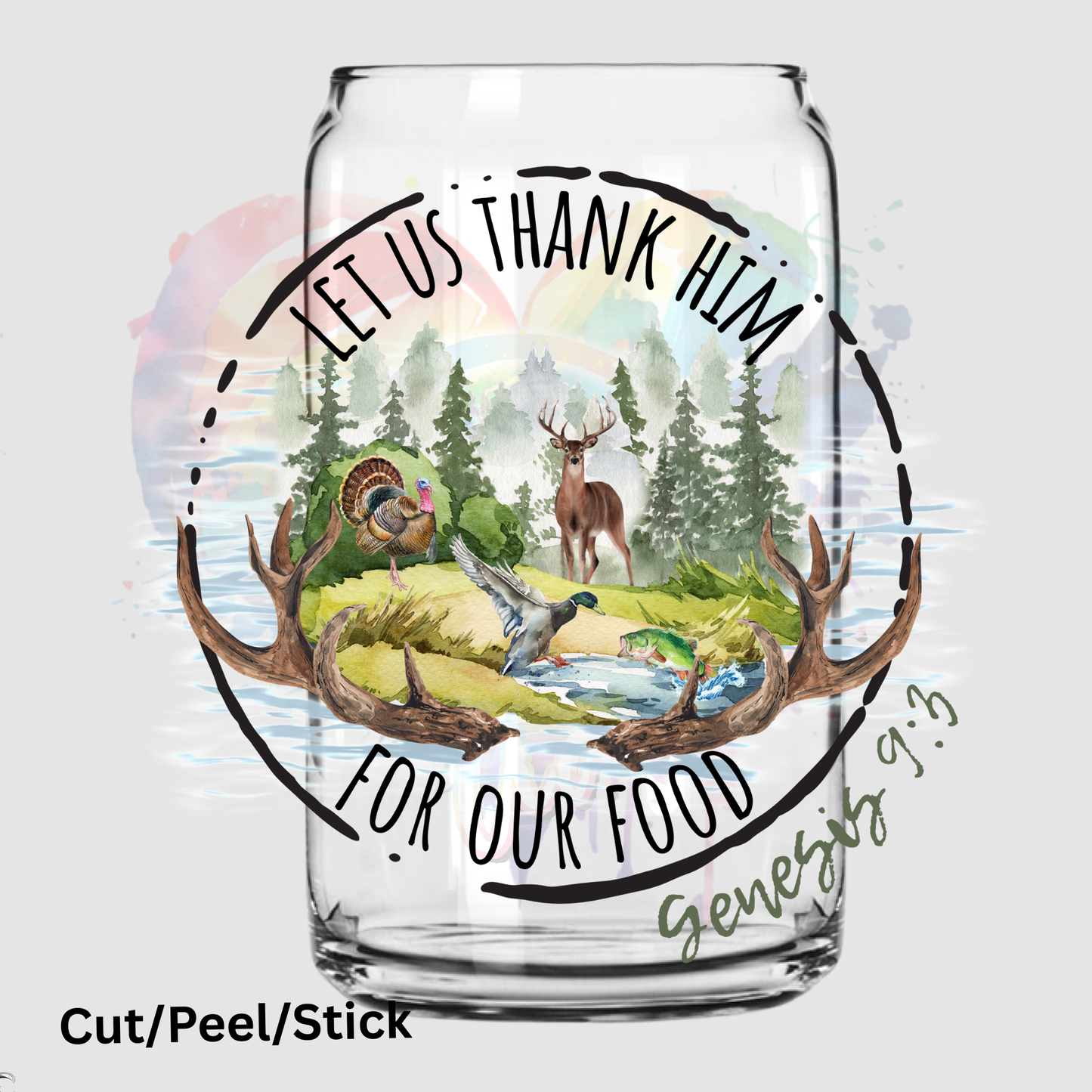 Let us Thank him UV DTF Decal