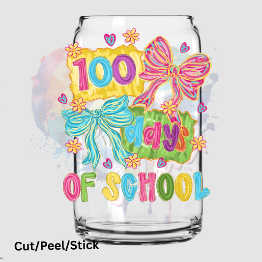 100 Days BrushStrokes UV DTF Decal