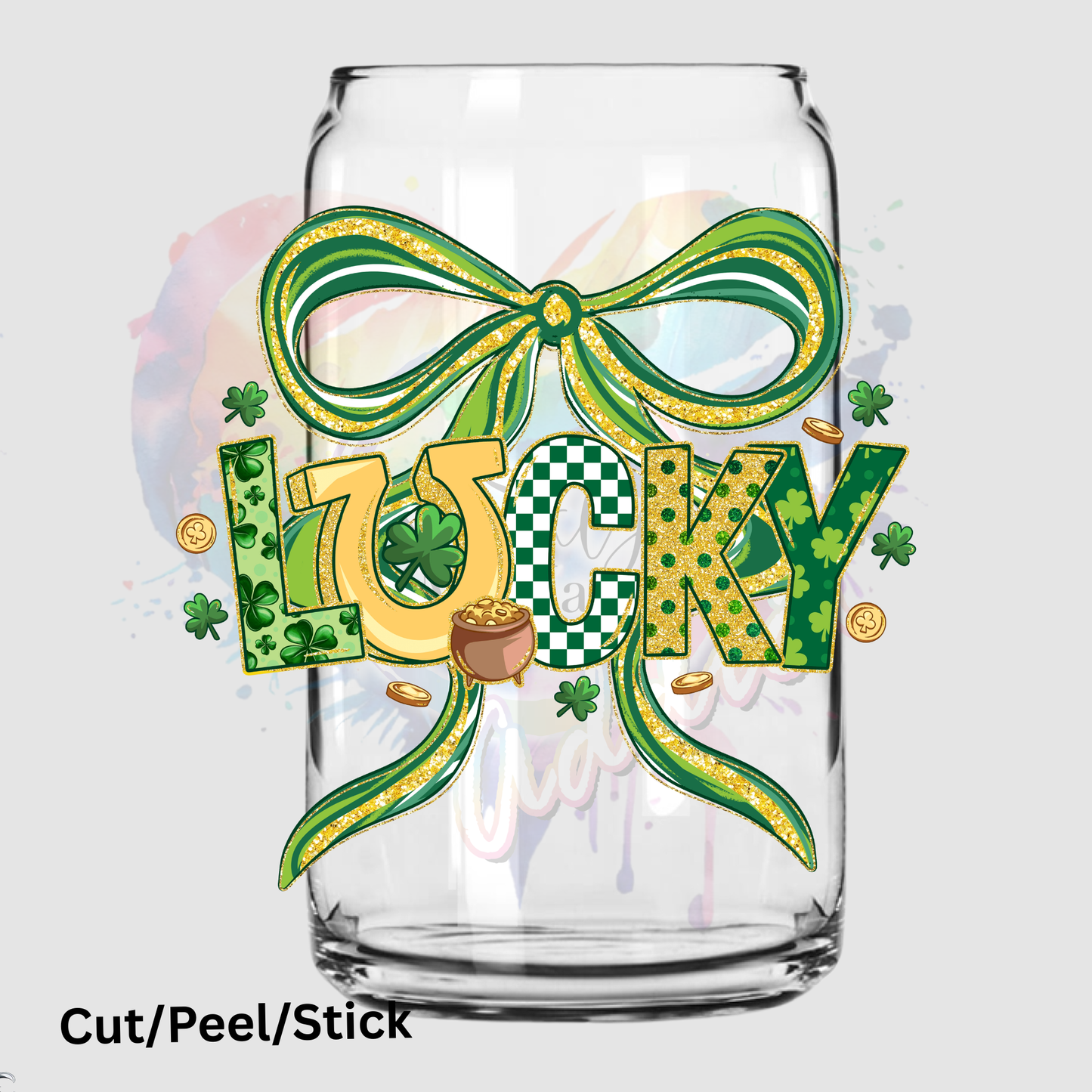 Coquette Lucky Bow Uv DTF Decal
