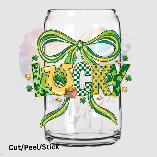 Coquette Lucky Bow Uv DTF Decal