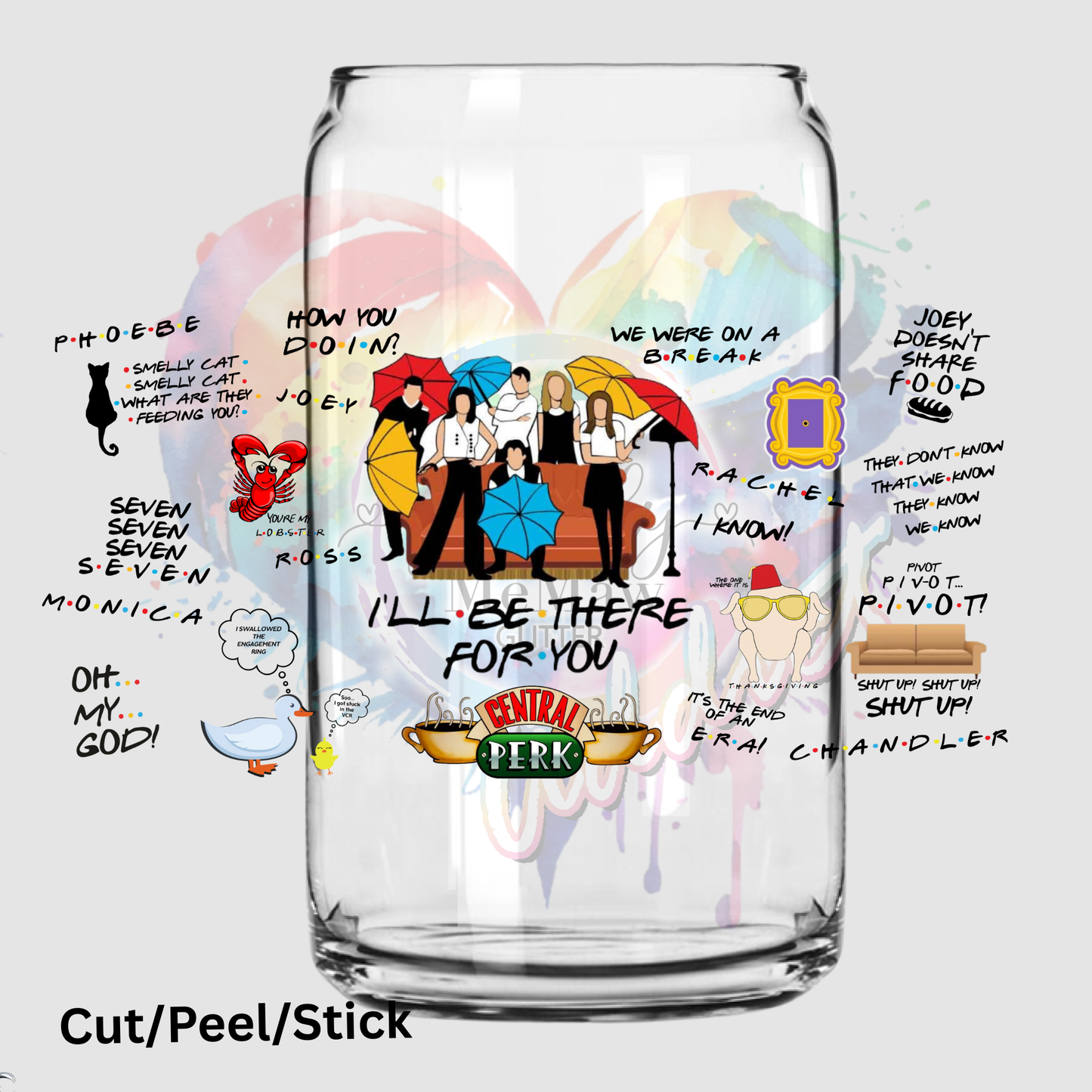 Friends 16 oz UV DTF Wrap