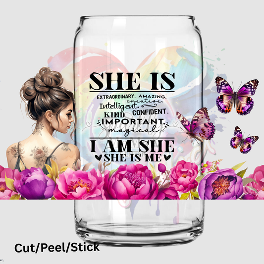 She is 16 oz UV DTF Wrap