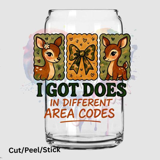 I got does in different area codes UV DTF Decal (printed in width)