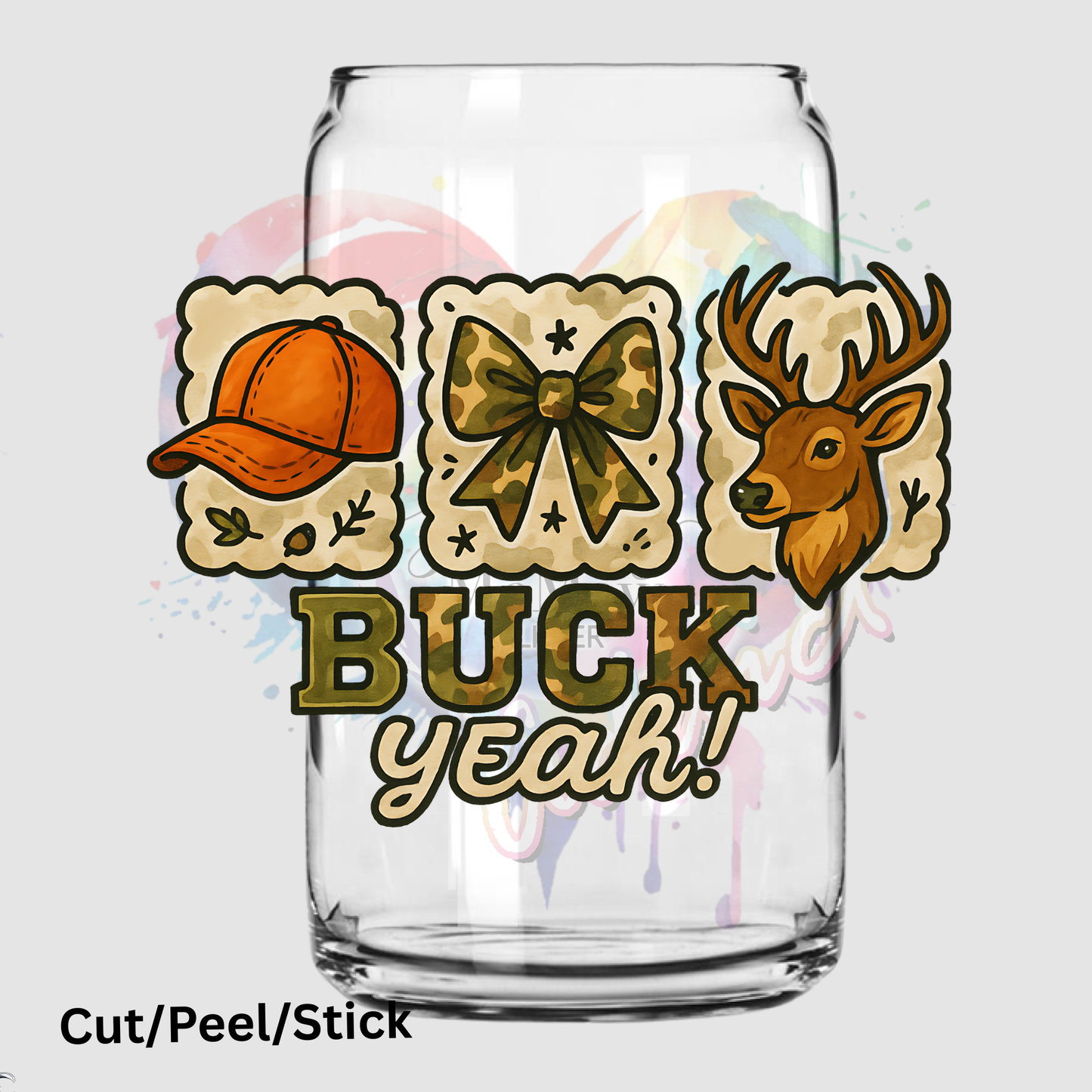 Buck Yeah UV DTF Decal (printed in width)