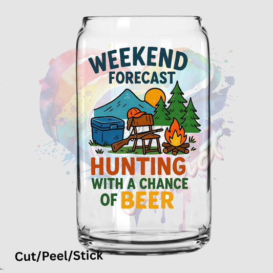 weekend forecast UV DTF Decal