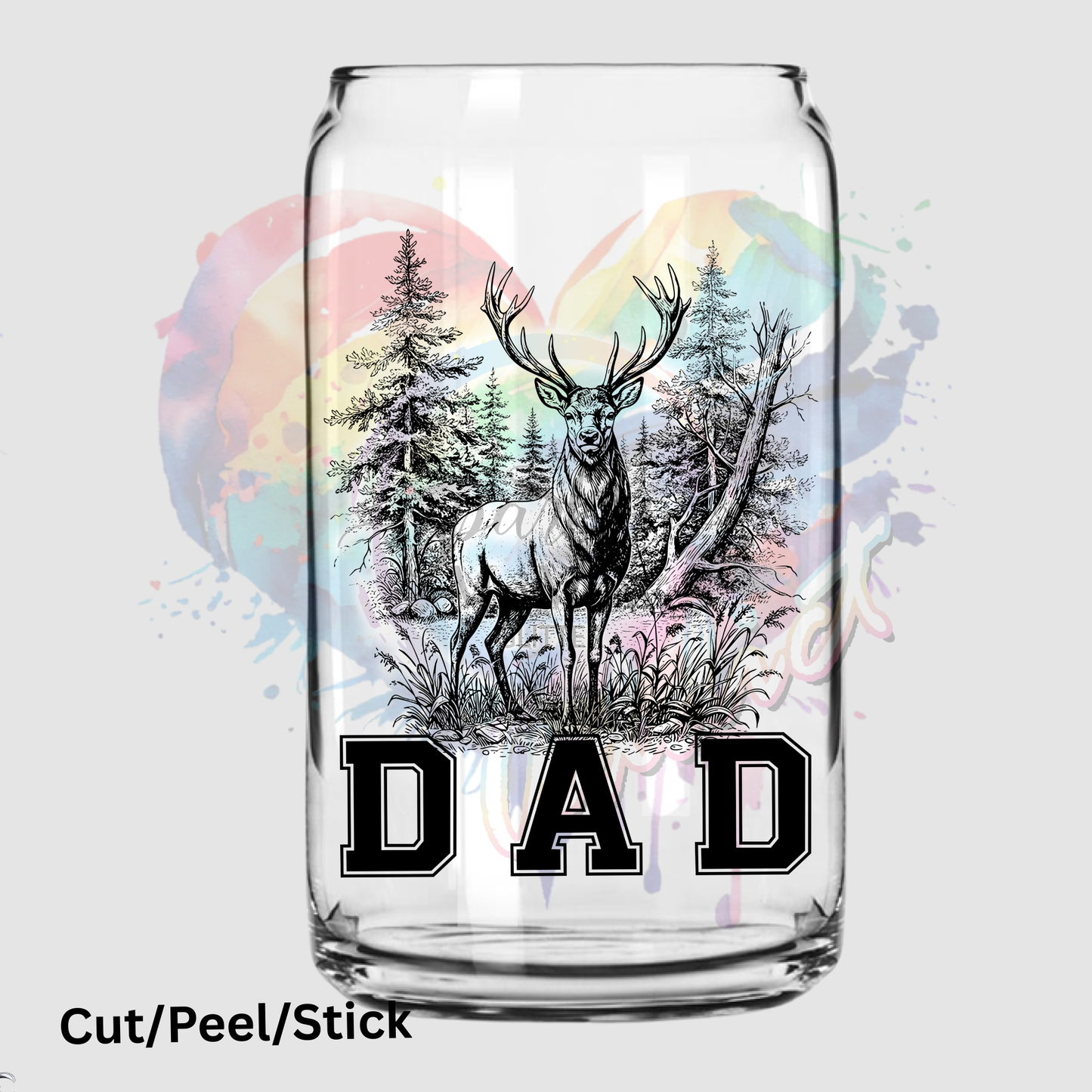 dad hunting UV DTF Decal