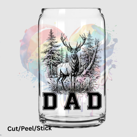 dad hunting UV DTF Decal