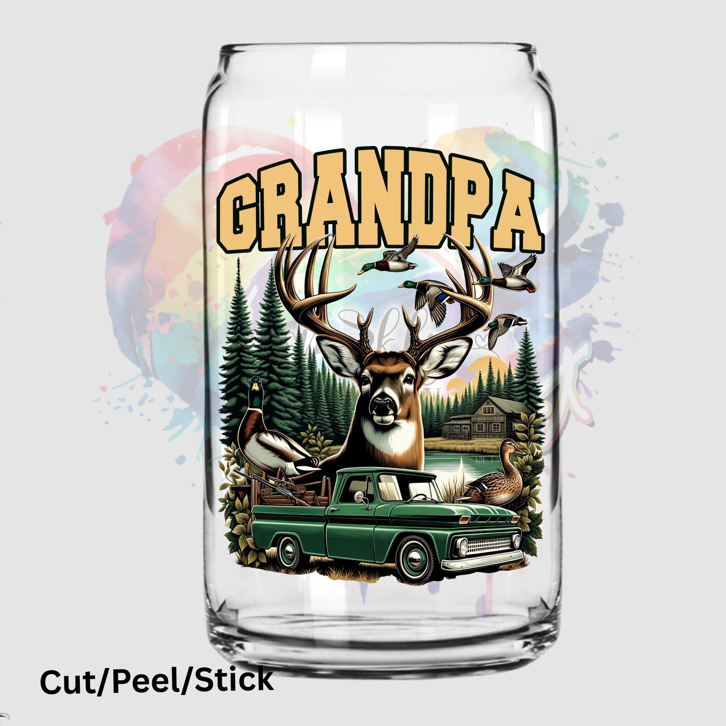 grandpa hunt UV DTF Decal
