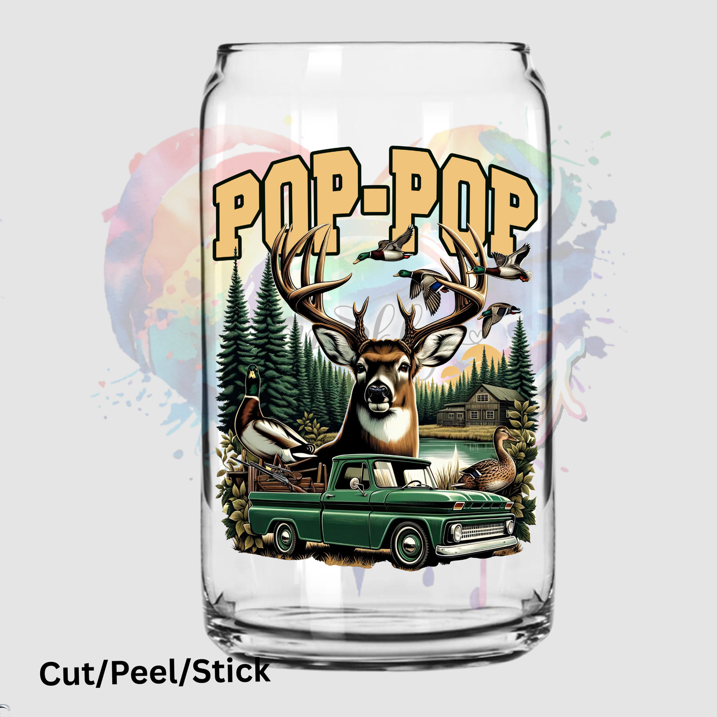 pop pop hunt UV DTF Decal