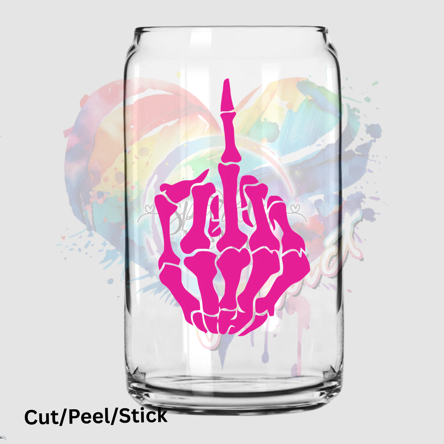Pink Hand UV DTF Decal