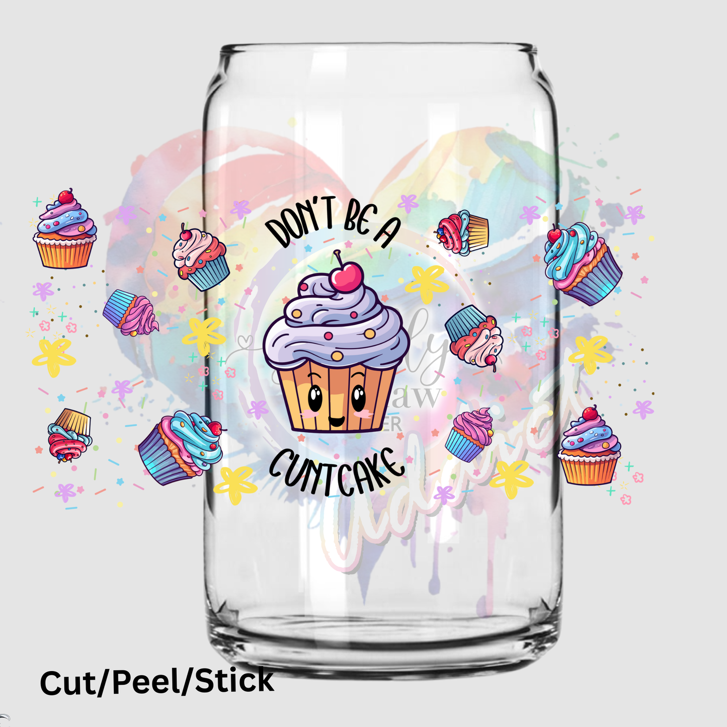 C Cake uv dtf 16 oz wrap