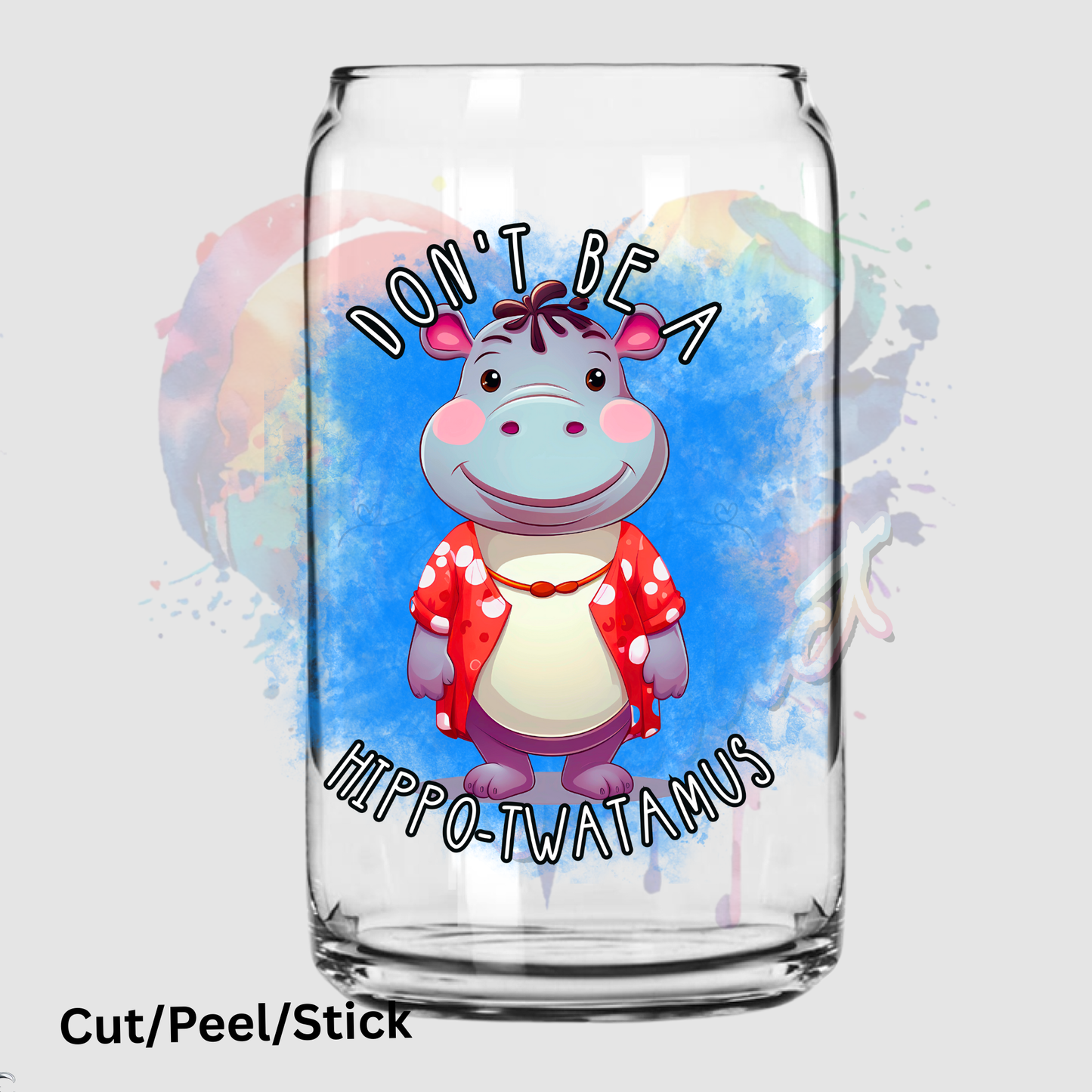 Hippo-Twatamus UV DTF Decal