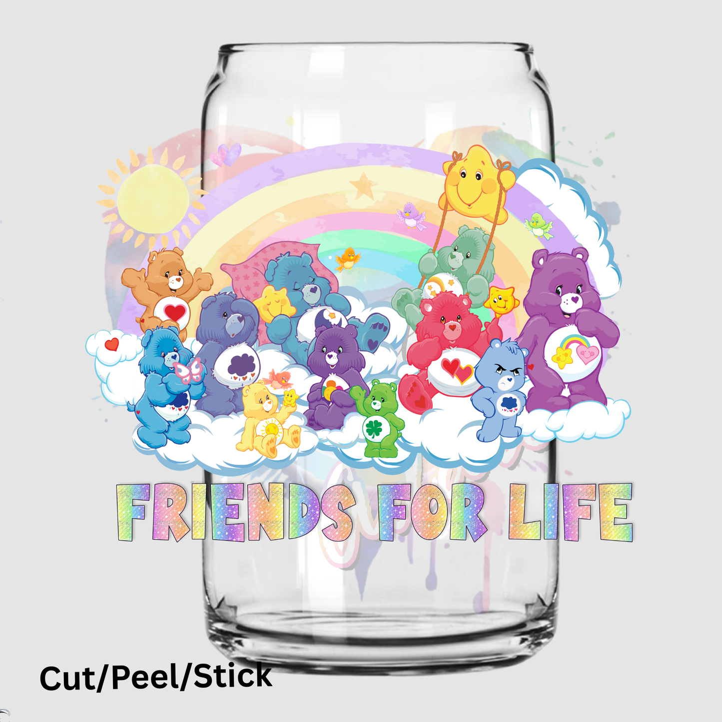 Friends For Life UV DTF Decal (printed in width)