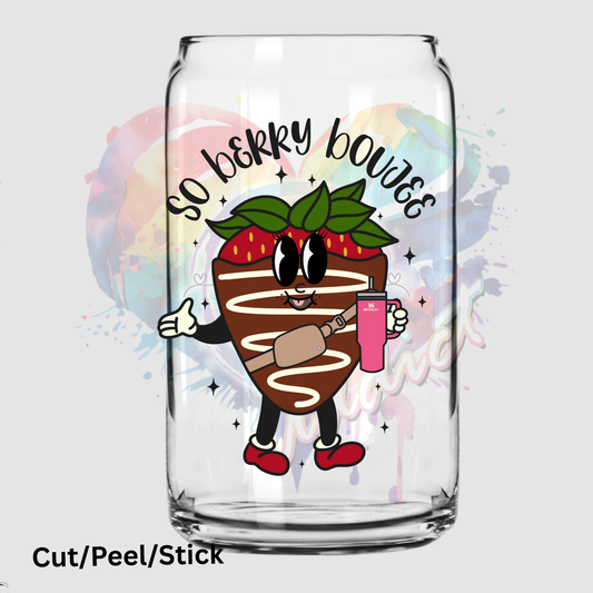 So berry Boujee (Black) UV DTF Decal