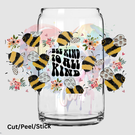 Bee Kind UV DTF 16 oz Wrap Sized