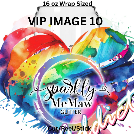 Cartoon 1 VIP 10 UV  DTF 16 oz  Wrap