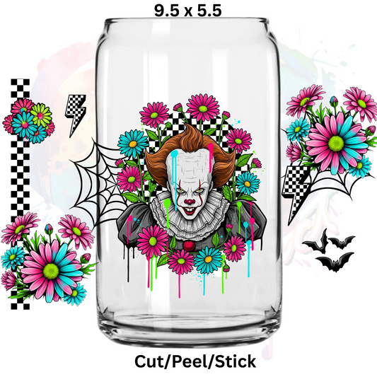 Floral Clown UV  DTF Wrap (Decal Set)
